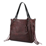 Old Trend Daisy Leather Tote with Coin Purse
