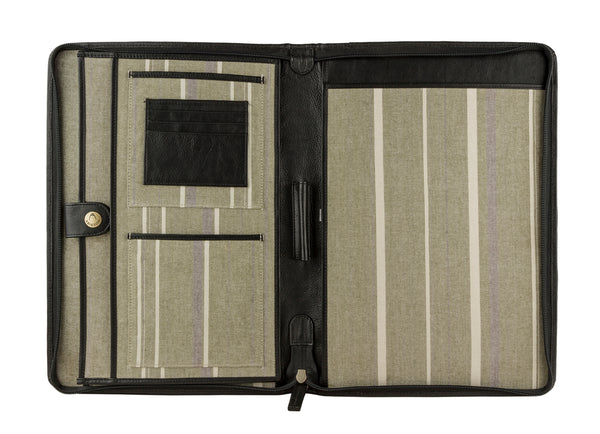 Hidesign IMG iPad Leather Portfolio/Padfolio with Handmade Paper Noteb ...