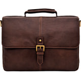 Hidesign Charles Leather 15" Laptop Compatible Briefcase Work Bag Brown