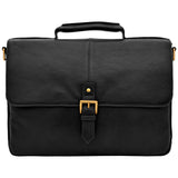 Hidesign Charles Leather 15" Laptop Compatible Briefcase Work Bag Black