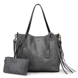 Old Trend Daisy Leather Tote with Coin Purse