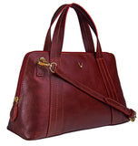 Hidesign Cerys Leather Satchel Bag Red