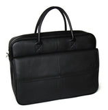 MJ Room Leather Laptop Briefcase Bag Black
