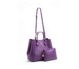 Gunas New York Jane Purple Vegan Leather Satchel Bag