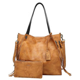 Old Trend Daisy Leather Tote with Coin Purse