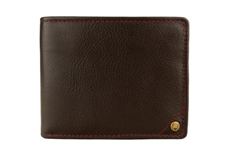 Hidesign Angle Stitch Leather Multi-Compartment Leather Wallet Brown