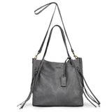 Old Trend Daisy Leather Tote with Coin Purse