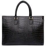 Hidesign Kester Embossed Leather Women's Work Bag Briefcase Black