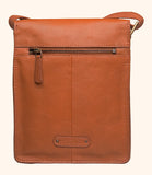 Hidesign Aiden Small Leather Messenger Cross Body Bag Tan