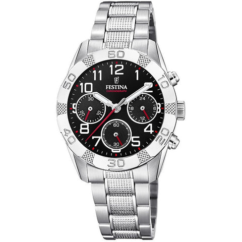 Men's Watch Festina F20345/3 Black Silver-0