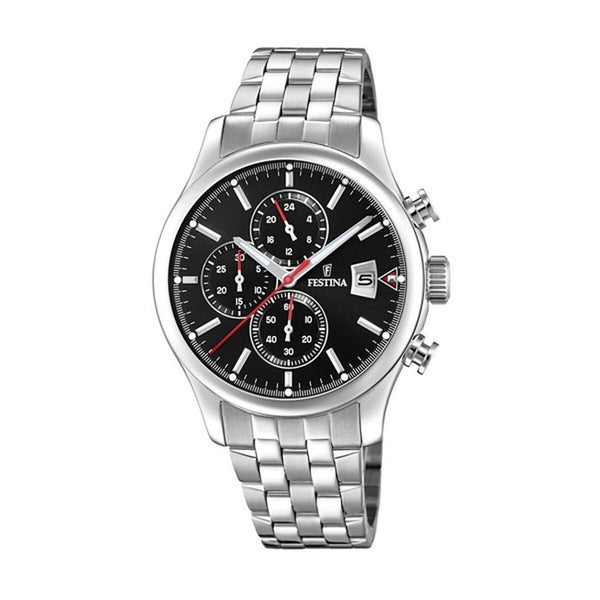 Men's Watch Festina F20374/3 Black Silver-0