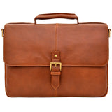 Hidesign Charles Leather 15" Laptop Compatible Briefcase Work Bag Tan