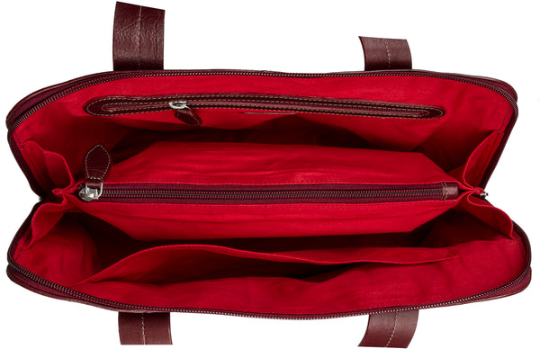 Hidesign Cerys Leather Multi-Compartment Shoulder Bag Red – Designer Online