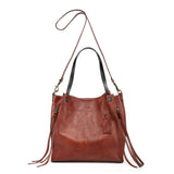 Old Trend Daisy Leather Tote with Coin Purse