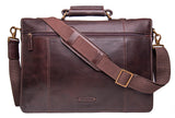 Hidesign Parker Leather Large Briefcase Brown