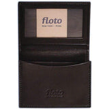 Floto Italian Leather Firenze Business Card Case Wallet black