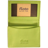 Floto Italian Leather Firenze Business Card Case Wallet green