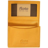 Floto Italian Leather Firenze Business Card Case Wallet yellow