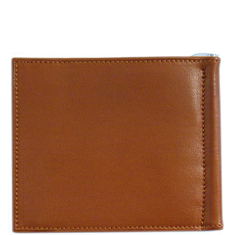 Floto Italian Leather Firenze Bill Money Fold Clip Wallet men's brown