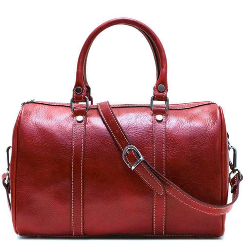 Floto Leather Boston Satchel Bag