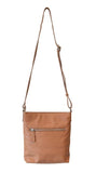 HOOPLA LEATHER CROSSBODY SLOUCH BAG CHESTNUT BROWN
