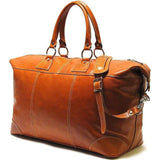 Floto Capri Italian Leather Duffle Travel Bag Suitcase olive brown