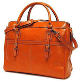 Floto Italian Leather Shoulder Bag Casiana Mini Women's Handbag orange