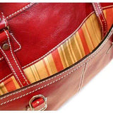 leather shoulder handbag