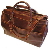 Floto Casiana Italian Leather Duffle Travel Bag Suitcase brown
