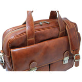 Computer Bag Floto Roma Leather Briefcase Messenger brown 8