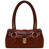 Leather Handbag Floto Corsica vintage classic brown