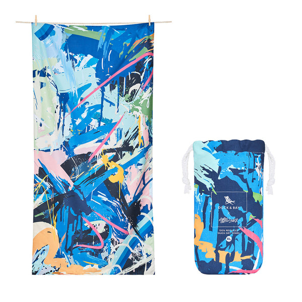 Dock & Bay Beach Towel Michael Black Collection 100% Recycled My Muse