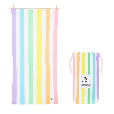 DOCK & BAY Beach Towel Summer Collection XL 100% Recycled Unicorn Waves