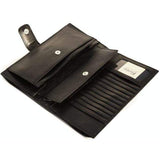 leather document folder wallet floto black