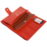 leather document folder wallet floto red
