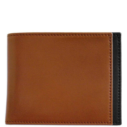 Italian Lambskin Nappa Leather ID Wallet Floto Firenze brown
