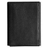leather tri-fold id wallet floto black