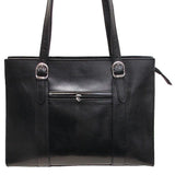 Floto Italian Leather Roma Women's Shoulder Bag Briefcase black