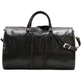 Floto Italian Leather Garment Duffle Bag Suitcase black
