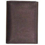 leather tri-fold id wallet floto grey