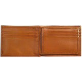 leather billfold wallet floto brown