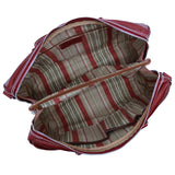 Floto Italian leather mini duffle bag handbag carryon red 4