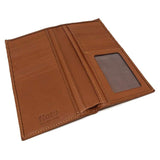 Floto Italian Leather Breast Pocket Wallet Billfold brown inside