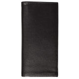 Floto Italian Leather Checkbook Wallet black