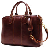 Slim Leather Briefcase Floto Venezia brown