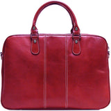 Slim Leather Briefcase Floto Venezia red