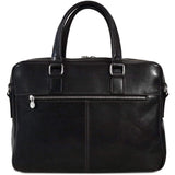 Leather Messenger Bag Laptop Briefcase Avelo black back