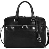 Leather Messenger Bag Laptop Briefcase Avelo black