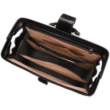 leather briefcase attache floto ciabatta black