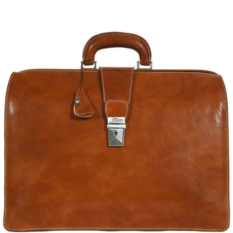 leather briefcase attache floto ciabatta olive brown